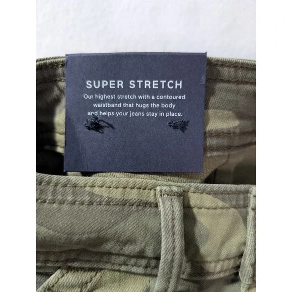 GAP Denim High Rise Camo Legging Jeans Sz 6/28R Super Stretch Skinny Army Green - Picture 8 of 11